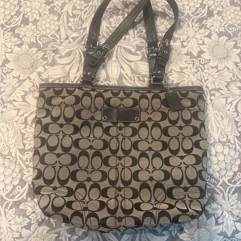 Coach Black Signature Shoulder Bag